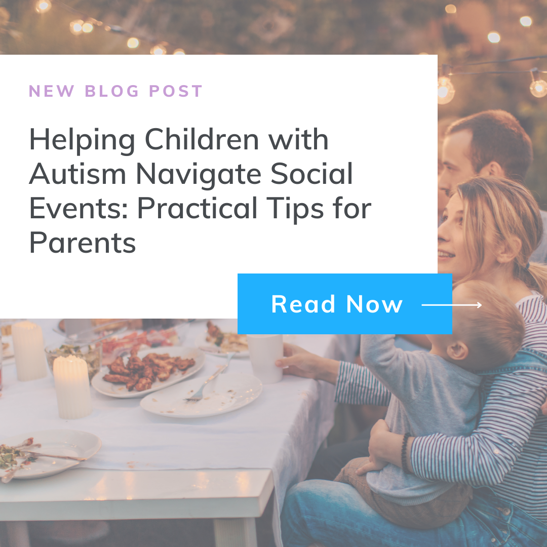 Parents helping children with autism navigate social events with practical tips and strategies