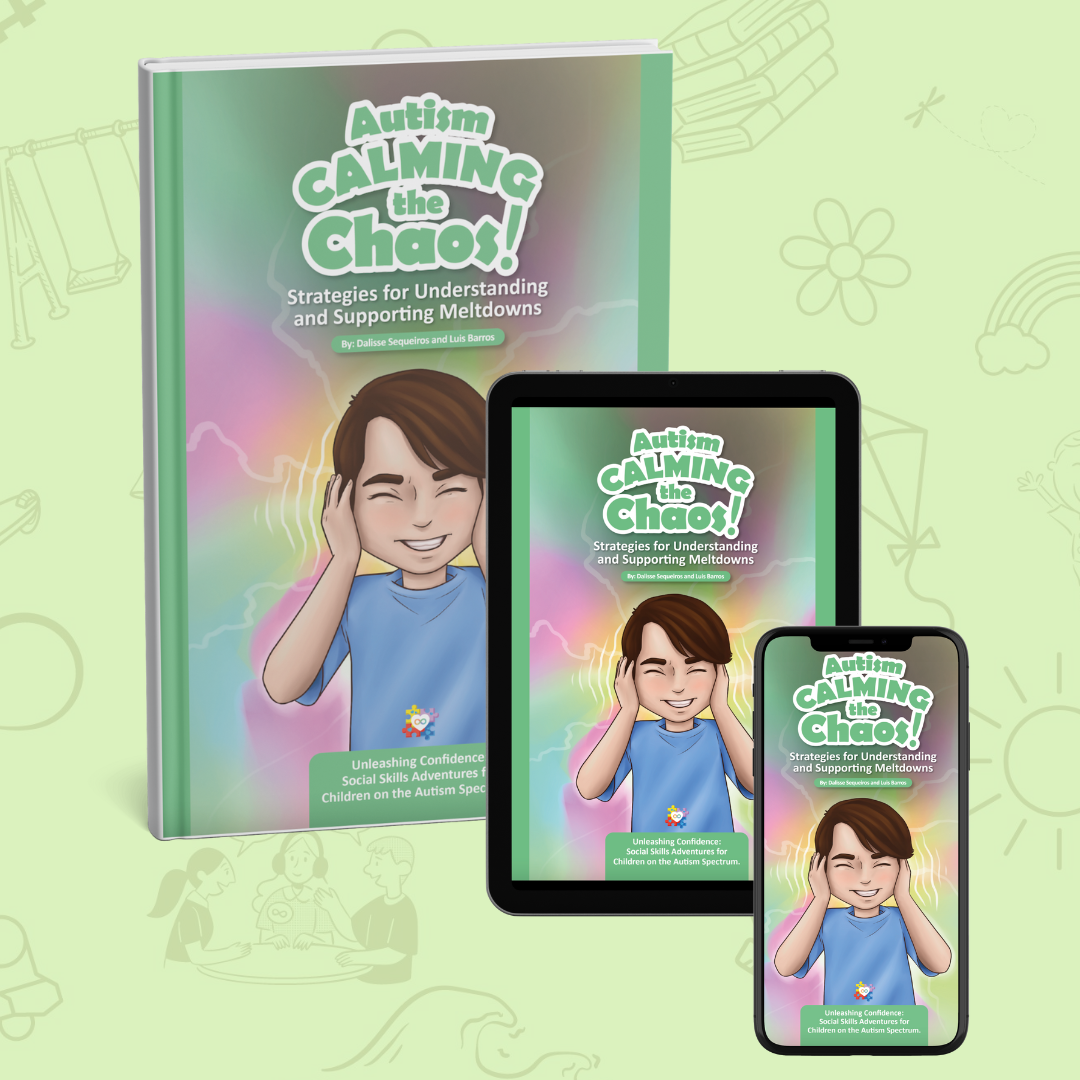 Cover of "Autism, Calming the Chaos!," a resource providing strategies for understanding and supporting children with autism during emotional meltdowns.